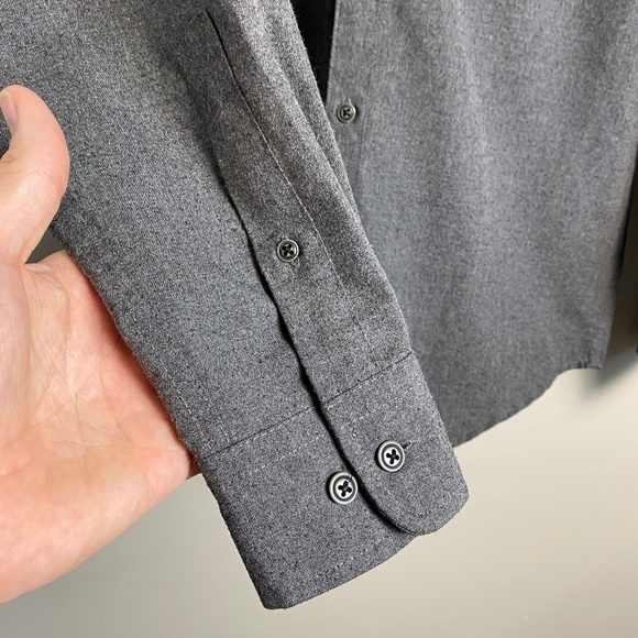 Report Collection Men's Gray Long Sleeve Medium Weight Dress Shirt Size Small - Picture 3 of 13